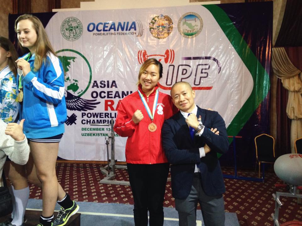 Picture of Athlete with Singapore Powerlifting President